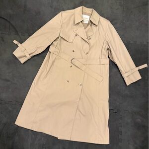 London fog tan trench coat long size 10 petite